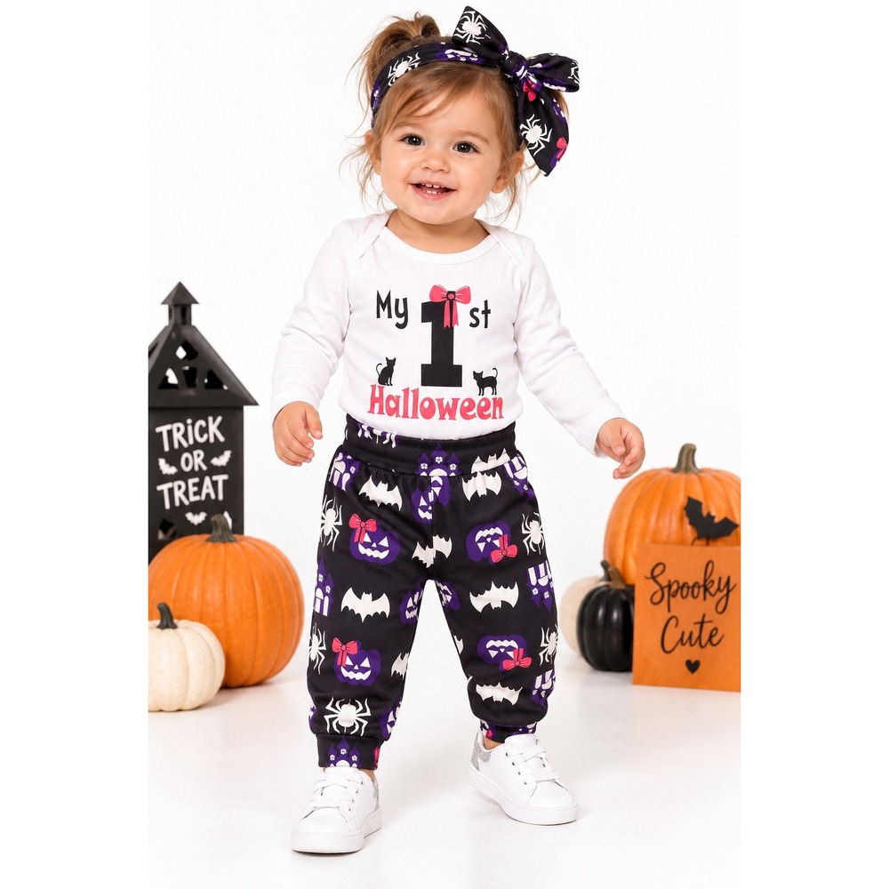 Baby Girl First Halloween Outfit 4-Piece Set Size 12-18M EU 80 New With Tags